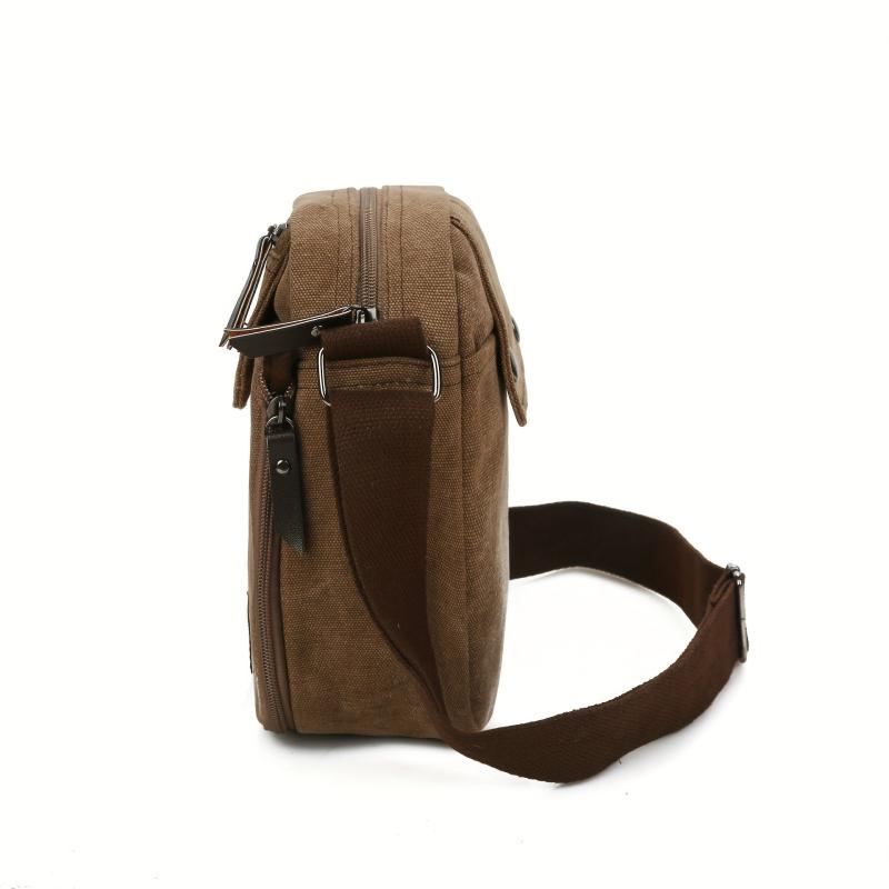 Men's Canvas Messenger Bag Casual Shoulder Bag Chest Bag Travel Portable