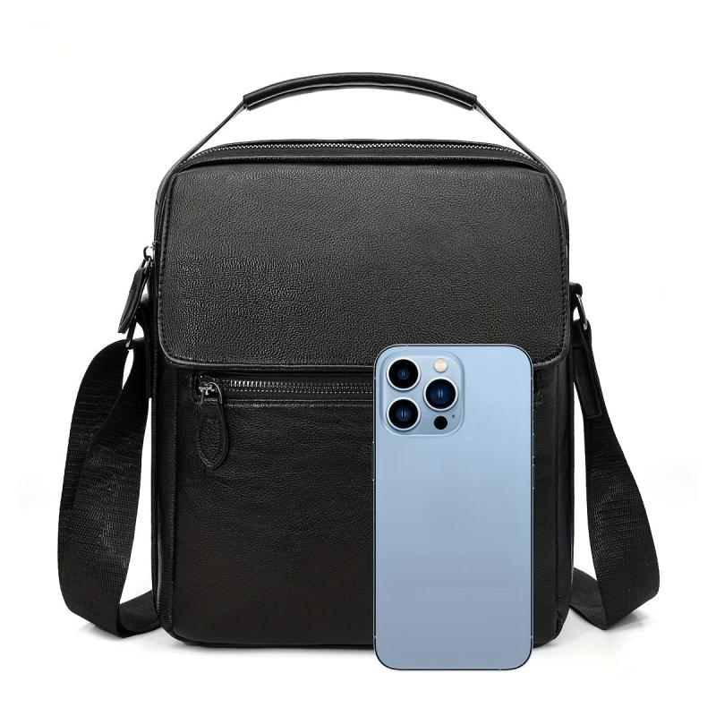 Men's Leather Crossbody Bag Business Bag Handbag