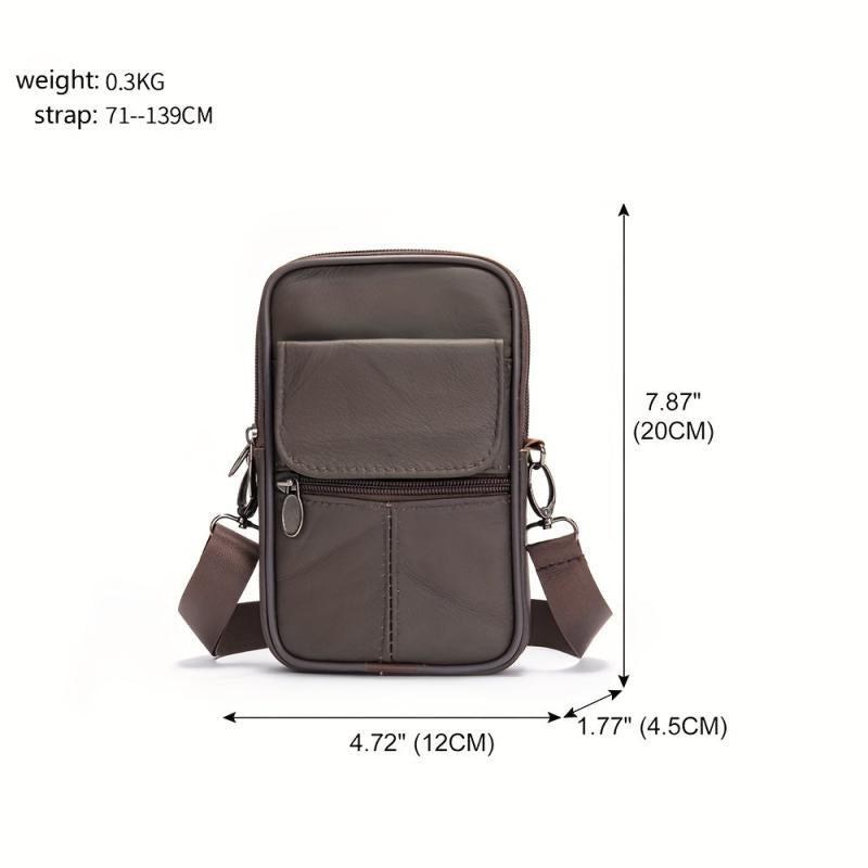 Cowhide Small Backpack Vertical Shoulder Bag