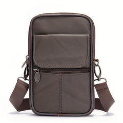 Cowhide Small Backpack Vertical Shoulder Bag