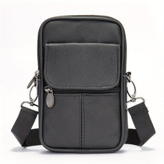 Cowhide Small Backpack Vertical Shoulder Bag