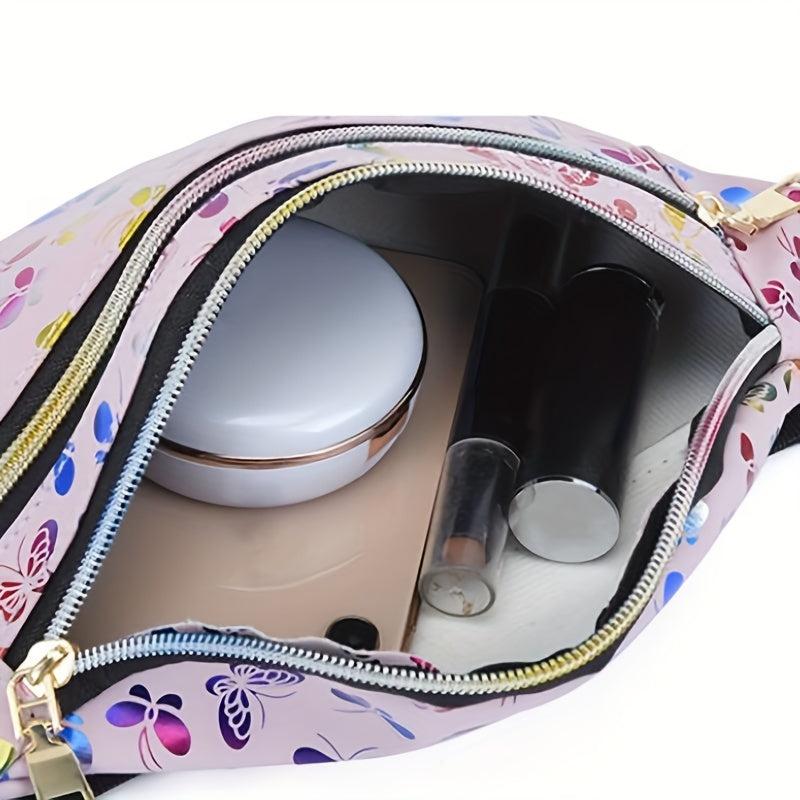 Colorful Laser Butterfly Waist Bag Crossbody Bag