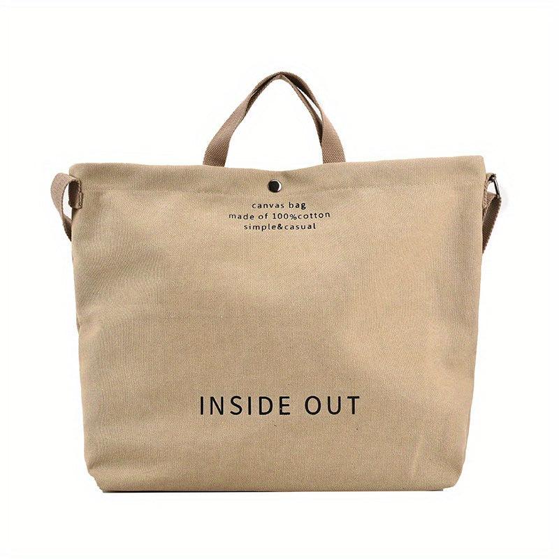 Canvas Tote Handbag Crossbody Top Handle Bag