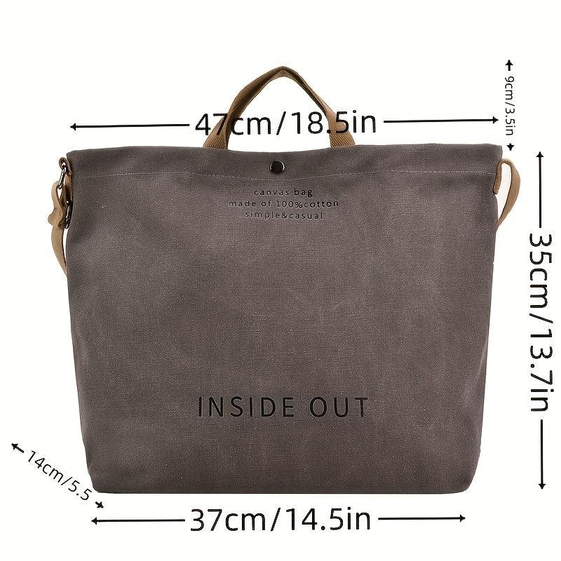 Canvas Tote Handbag Crossbody Top Handle Bag