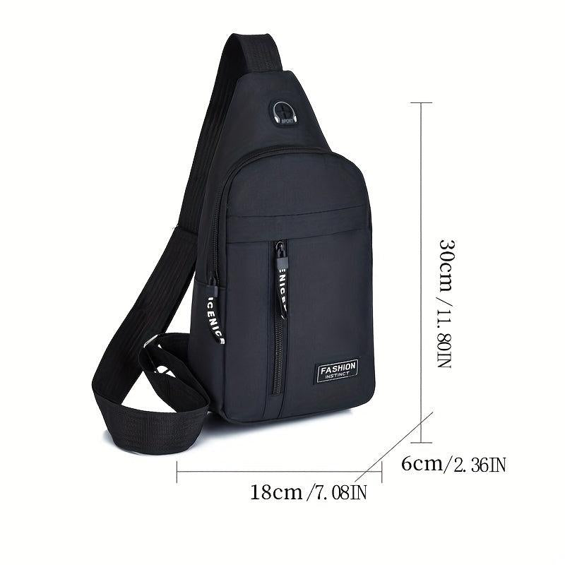 Men's Canvas Crossbody Bag Multifunction Shoulder Bag