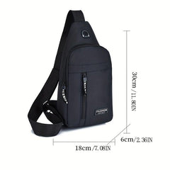 Men's Canvas Crossbody Bag Multifunction Shoulder Bag
