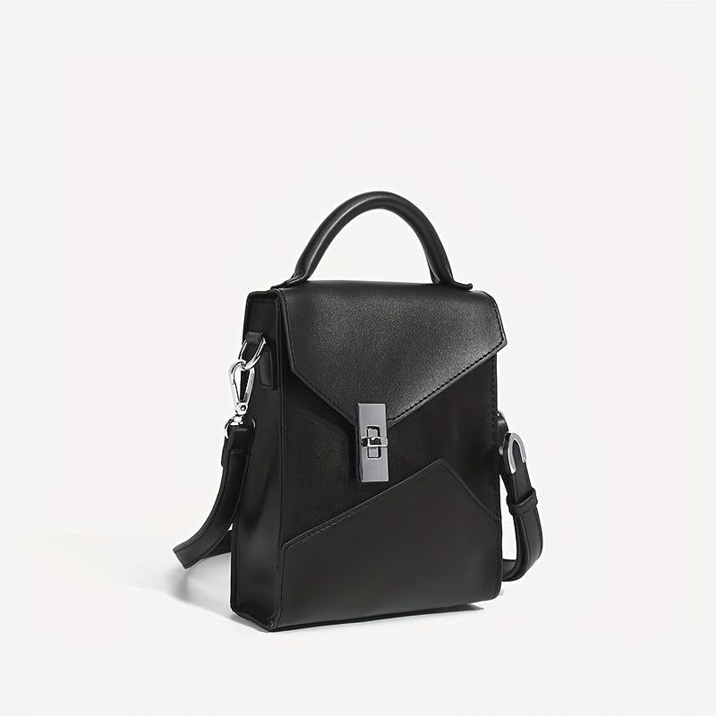 Men's Japanese Retro Crossbody Bag Work PU Messenger Bag