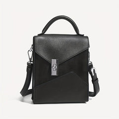 Men's Japanese Retro Crossbody Bag Work PU Messenger Bag