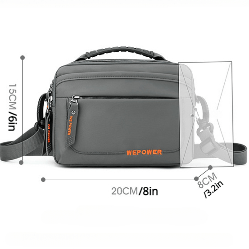 Men's Multifunctional Crossbody Bag Waterproof Shoulder Bag