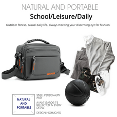 Men's Multifunctional Crossbody Bag Waterproof Shoulder Bag