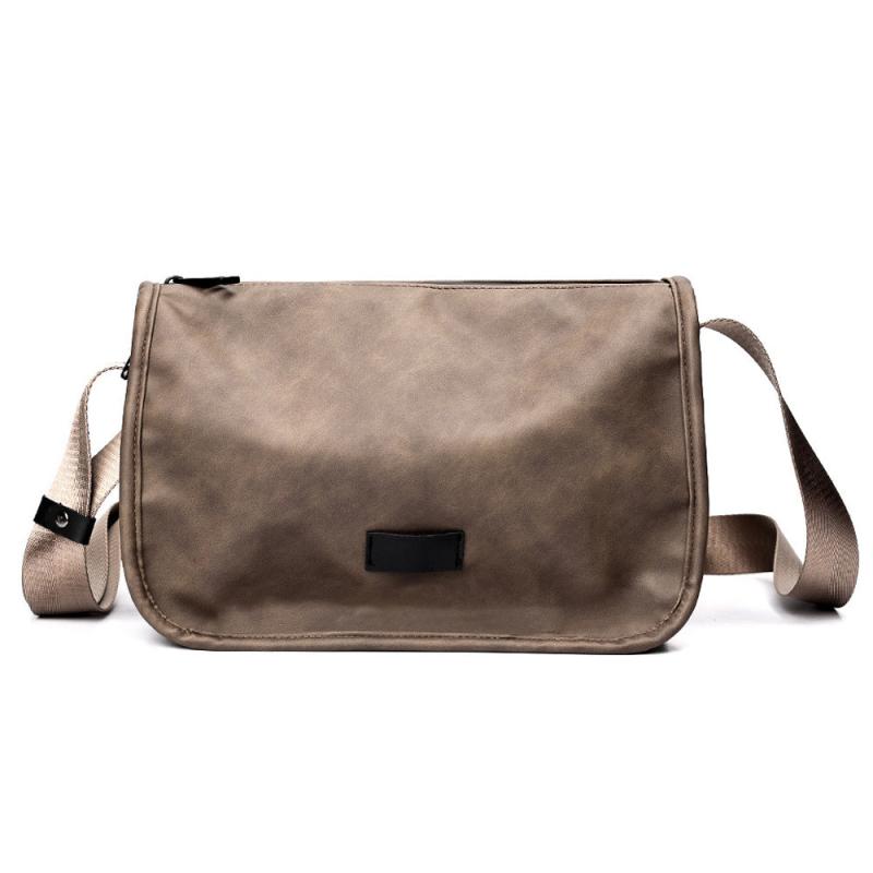 Men's Leather Crossbody Bag Casual Shoulder Messenger Bag