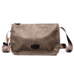 Men's Leather Crossbody Bag Casual Shoulder Messenger Bag