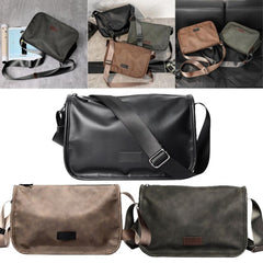 Men's Leather Crossbody Bag Casual Shoulder Messenger Bag