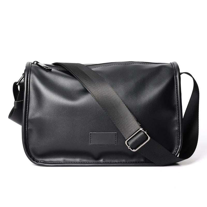 Men's Leather Crossbody Bag Casual Shoulder Messenger Bag