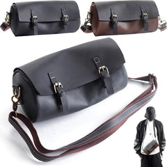 Men's Vintage PU Leather Messenger Bag Travel Shoulder Bag