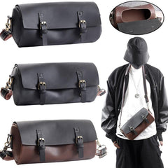 Men's Vintage PU Leather Messenger Bag Travel Shoulder Bag