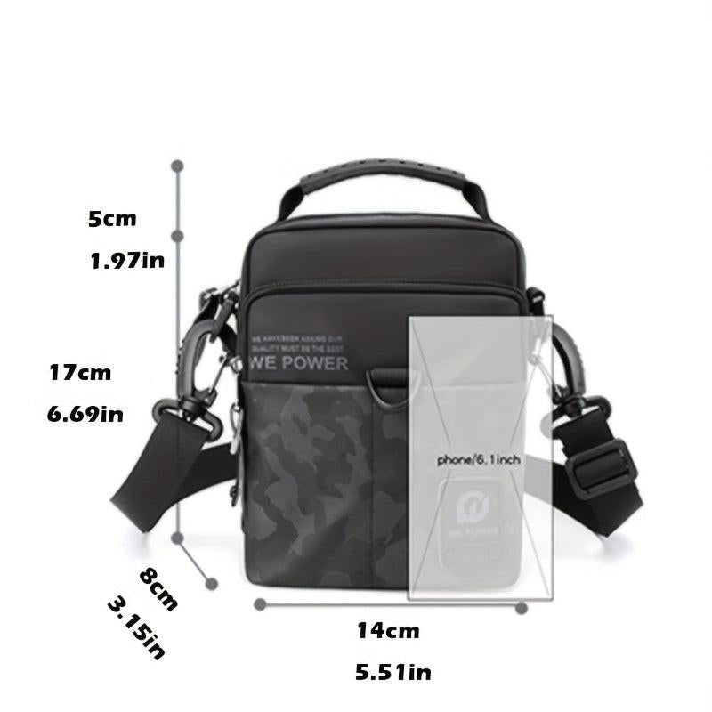 Men's Nylon Casual Messenger Bag Large Capacity Crossbody Bag