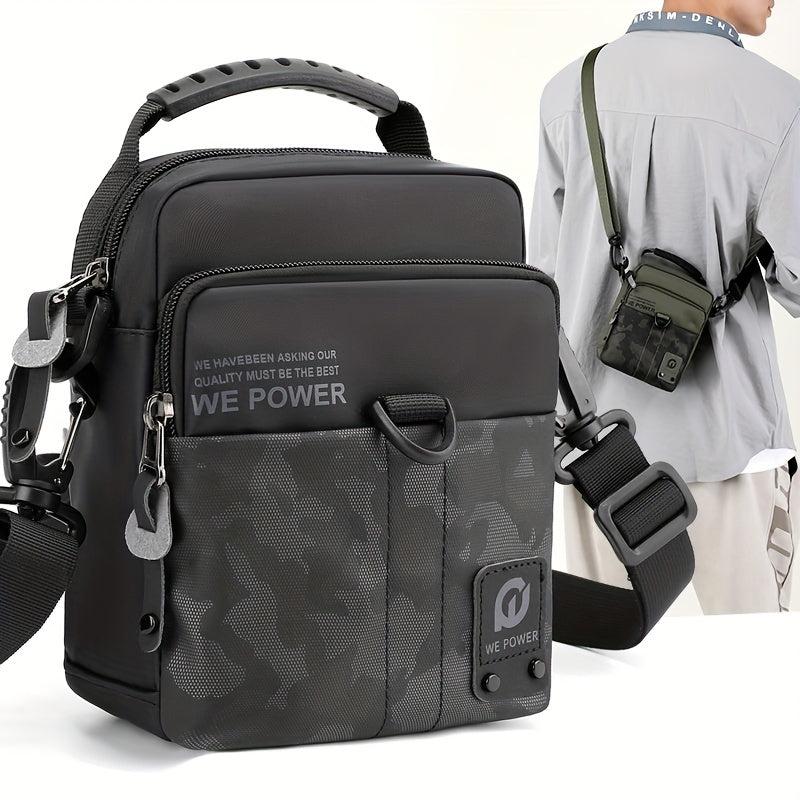 Men's Nylon Casual Messenger Bag Large Capacity Crossbody Bag
