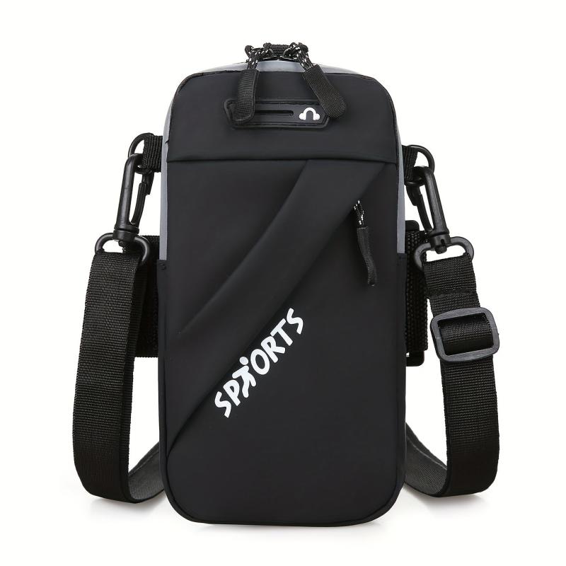 Men's Nylon Crossbody Bag Arm Bag Multifunction Shoulder Bag Mobile Phone Pouch
