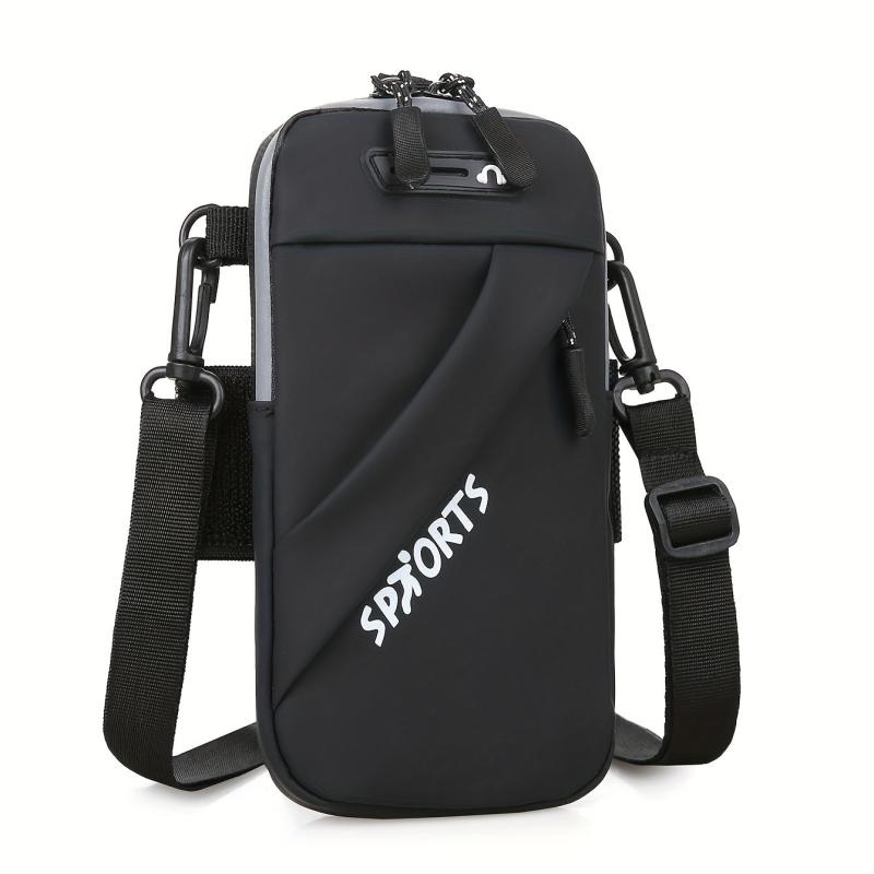 Men's Nylon Crossbody Bag Arm Bag Multifunction Shoulder Bag Mobile Phone Pouch