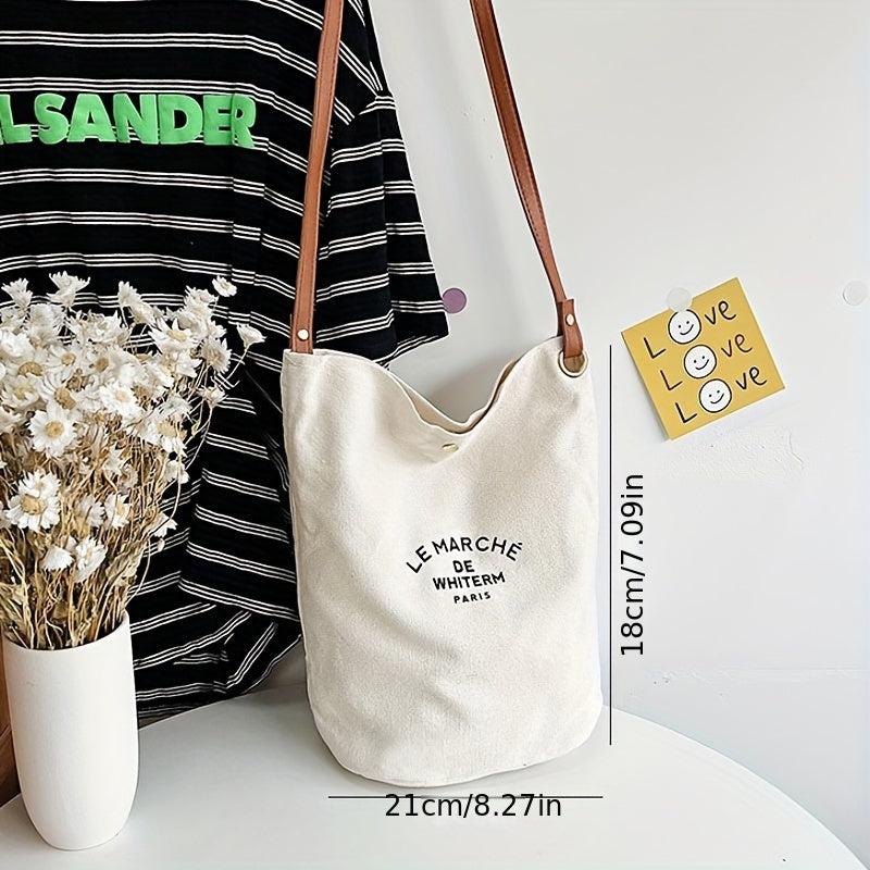 Letter Print Shoulder Bag Crossbody Handbag