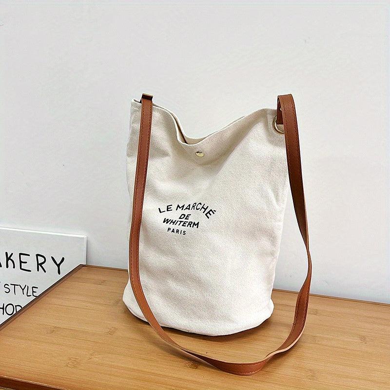 Letter Print Shoulder Bag Crossbody Handbag