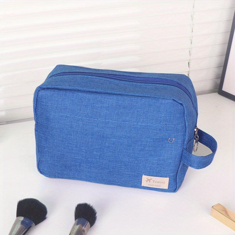 Men's Portable Canvas Toiletry Bag with Stamp Design