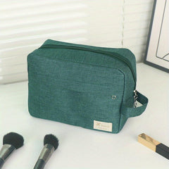 Men's Portable Canvas Toiletry Bag with Stamp Design