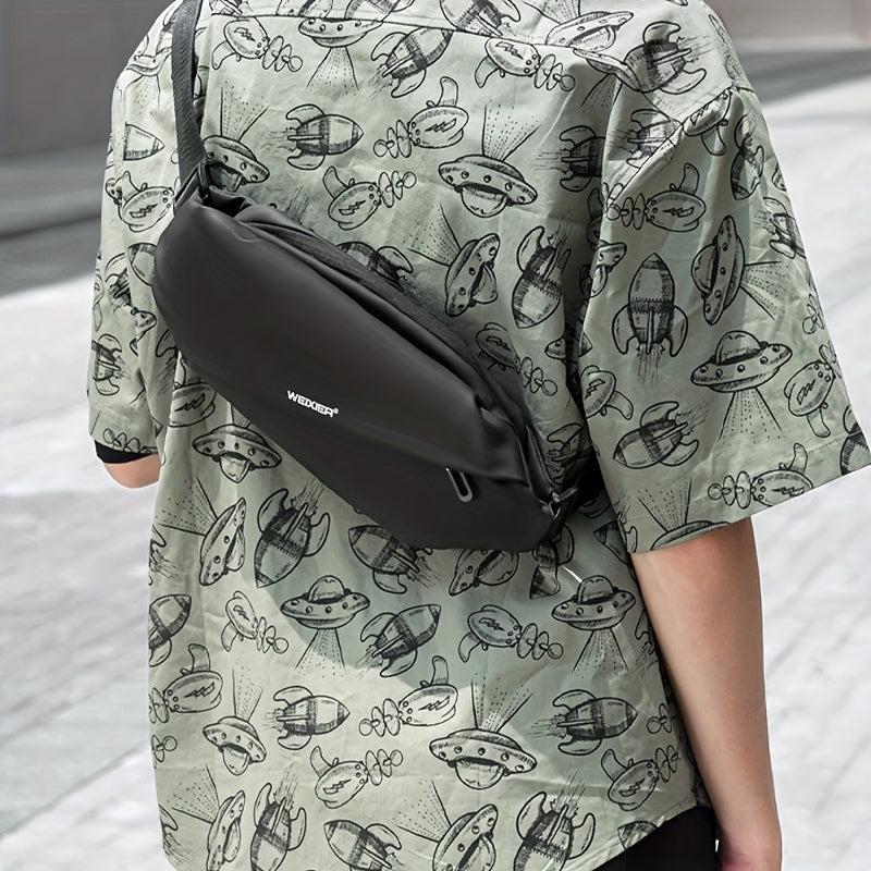 Men's Waterproof Shoulder & Waist Bag with Adjustable Strap