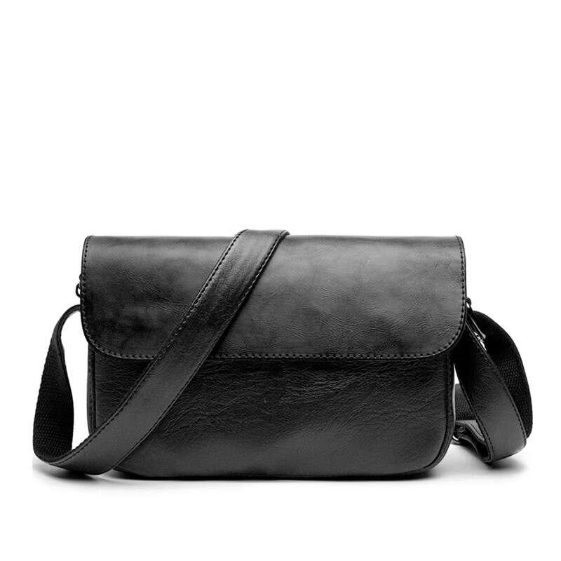 Men's Leather Crossbody Bag Chest Bag Satchel