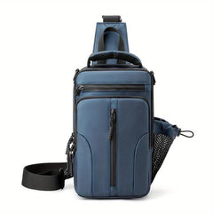 Men's Nylon Crossbody Bag USB Charging Port Waterproof Shoulder Bag