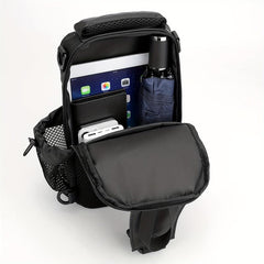 Men's Nylon Crossbody Bag USB Charging Port Waterproof Shoulder Bag