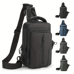 Men's Nylon Crossbody Bag USB Charging Port Waterproof Shoulder Bag
