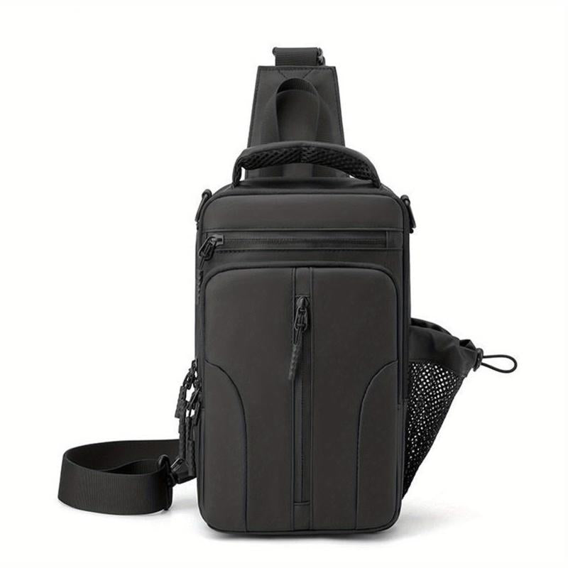 Men's Nylon Crossbody Bag USB Charging Port Waterproof Shoulder Bag
