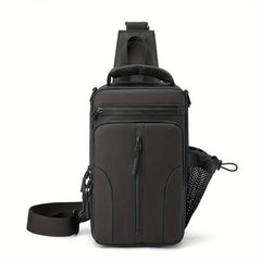 Men's Nylon Crossbody Bag USB Charging Port Waterproof Shoulder Bag