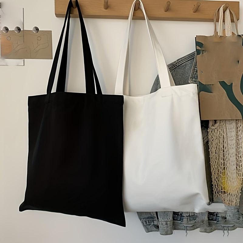 Canvas Tote Grocery Bag High Capacity Reusable Shopping Handbag