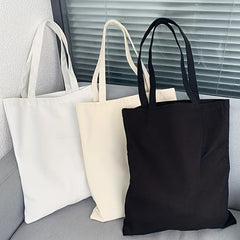 Canvas Tote Grocery Bag High Capacity Reusable Shopping Handbag