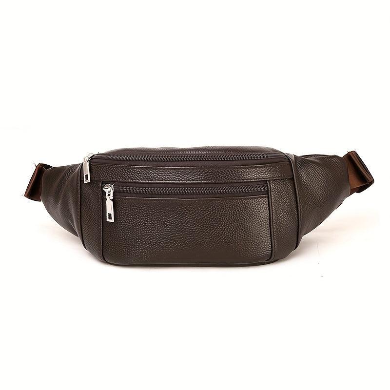 Men's Leather Waist Bag Fanny Pack Casual Chest Bag