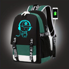 Kids Luminous Backpack with USB Charging - Lightweight School Bag