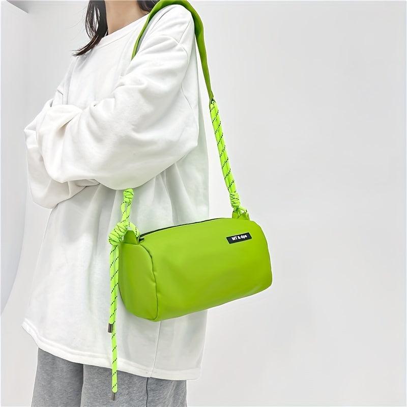 Solid One Shoulder Messenger Bag for Couples Dating