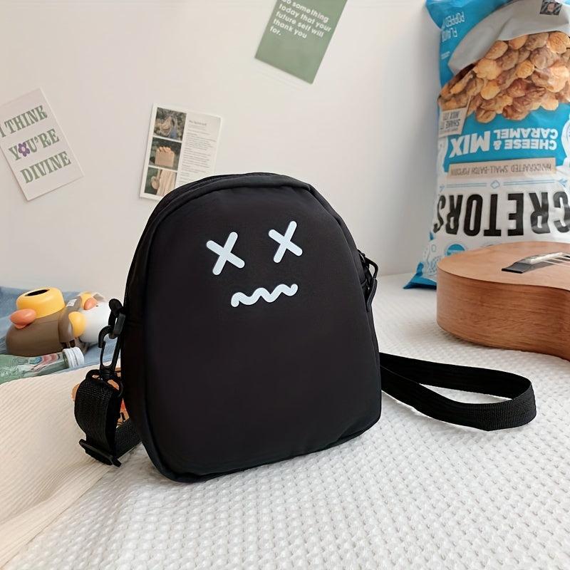 Funny Expressions Mini Crossbody Bag Messenger Wallet for School Work Travel