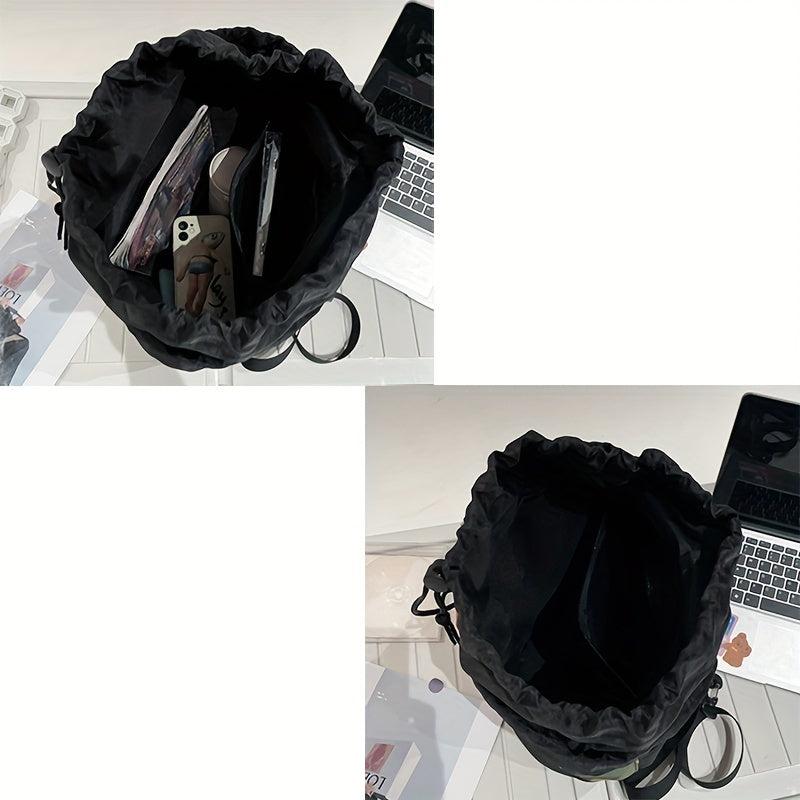 Men's Bucket Bag Shoulder Messenger Bag Large Capacity Fitness Hiking Storage