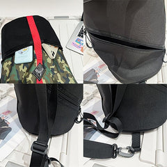 Men's Bucket Bag Shoulder Messenger Bag Large Capacity Fitness Hiking Storage