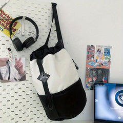 Men's Bucket Bag Shoulder Messenger Bag Large Capacity Fitness Hiking Storage