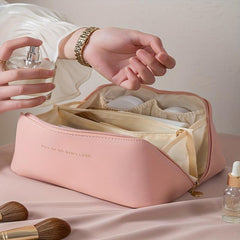 Waterproof PU Leather Travel Toiletry Bag
