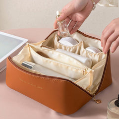 Waterproof PU Leather Travel Toiletry Bag
