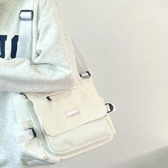 Nylon Crossbody Bag Large Capacity Shoulder Bag Hiking Travel Messenger Bag