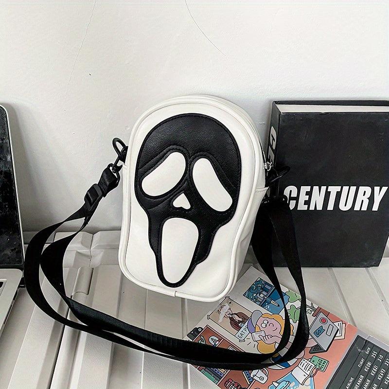 Men's Ghost Messenger Bag Soft Leather Crossbody Shoulder Satchel for Travel