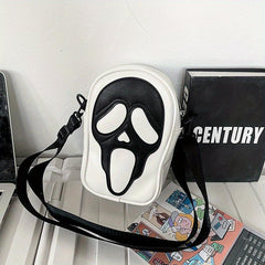 Men's Ghost Messenger Bag Soft Leather Crossbody Shoulder Satchel for Travel