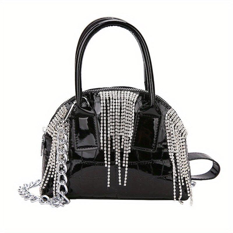 Crocodile Grain Crossbody Bag Single Shoulder Bright Handbag
